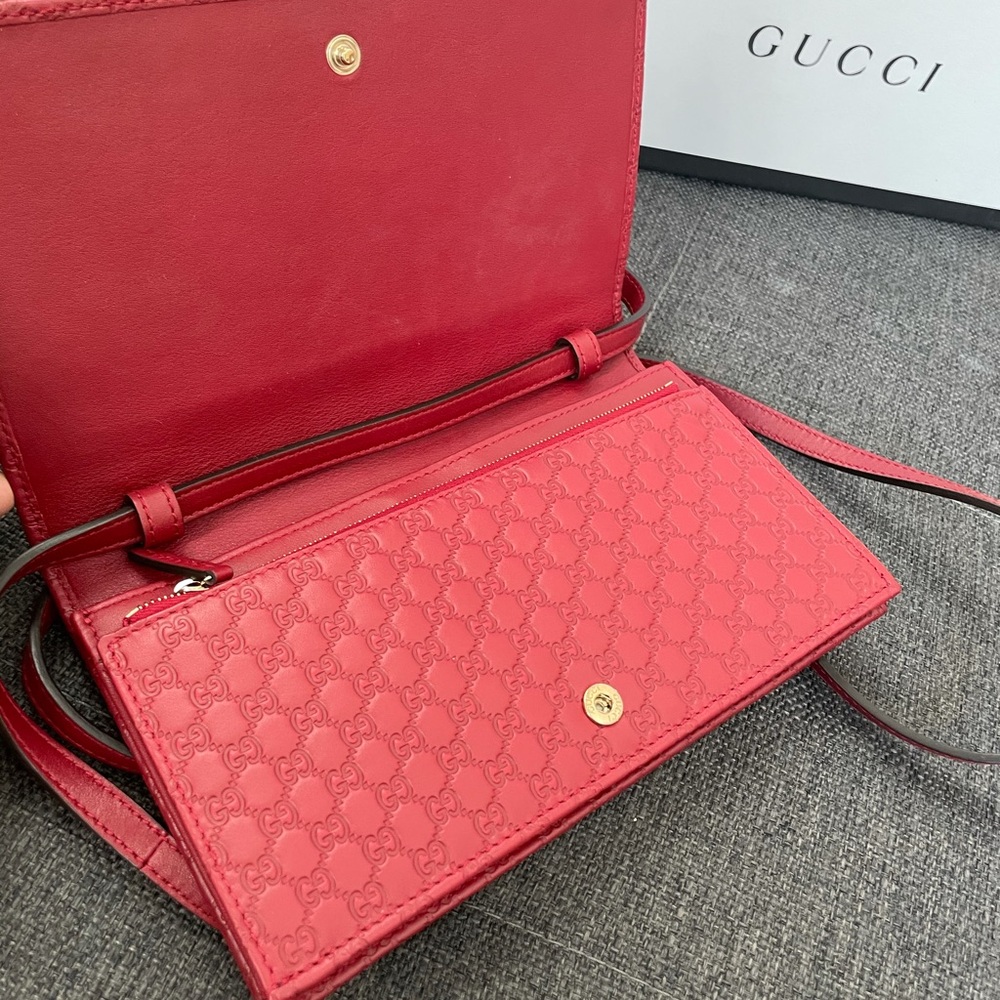 Gucci Guccissima WOC red burgundy - Picture 8 of 15